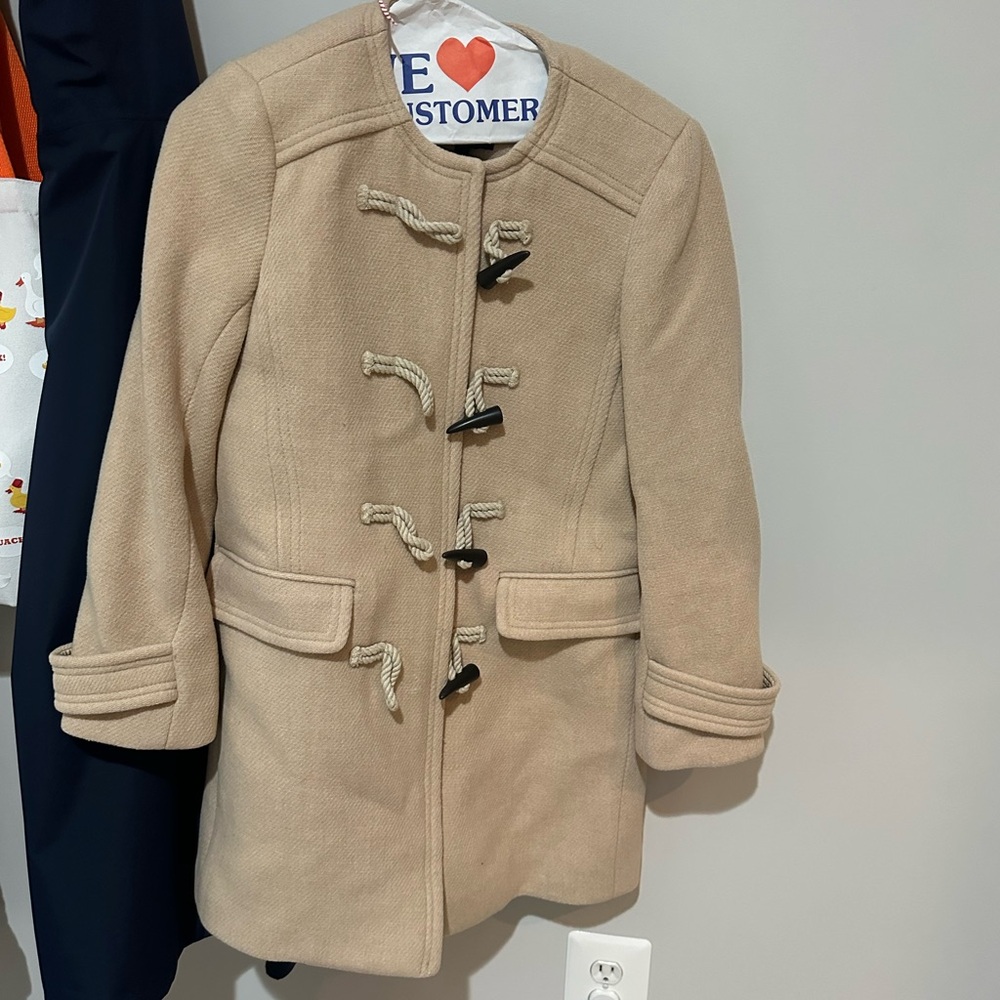 J. Crew Italian Wool Stadium Toggle Coat, 0P